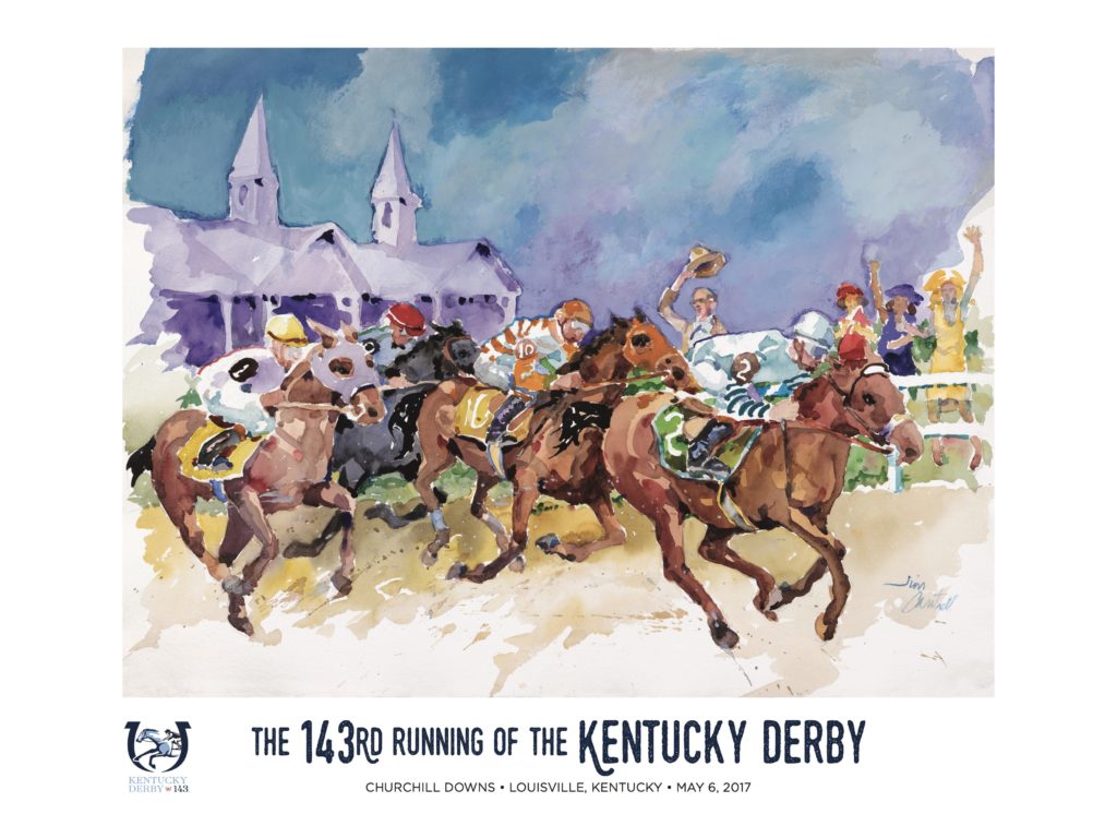 Official Artwork of the 2017 Kentucky Derby (Photo courtesy of Churchill Downs)