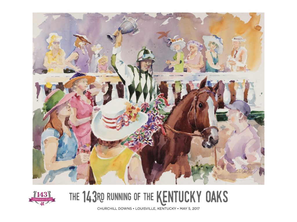 Official Artwork of the 2017 Kentucky Oaks (Photo courtesy of Churchill Downs)