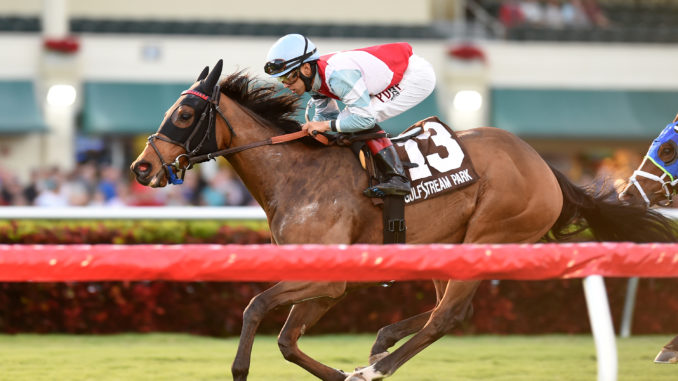Ultrabrat sparked a $75.40 win mutuel in the Tropical Park Oaks (Photo courtesy Coglianese Photography/Kenny Martin)