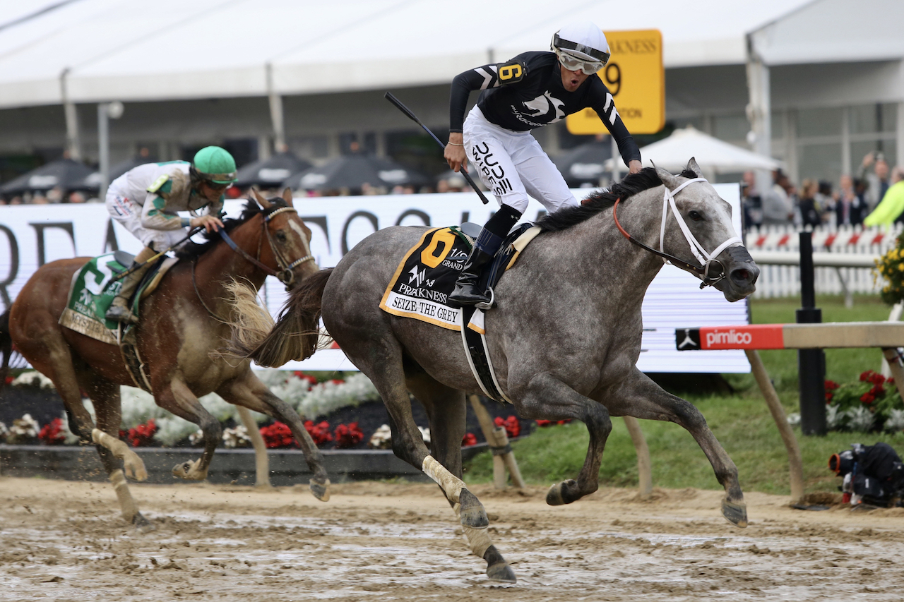 Seize the Grey upsets Preakness foes to give Lukas seventh win